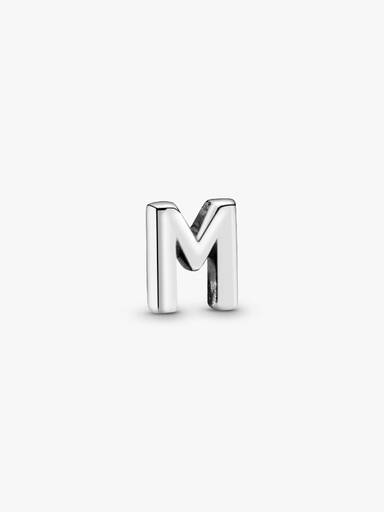 Letter M silver petite element