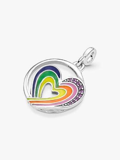 Charm Medalhão Coração Arcoíris de Libertad Pandora ME