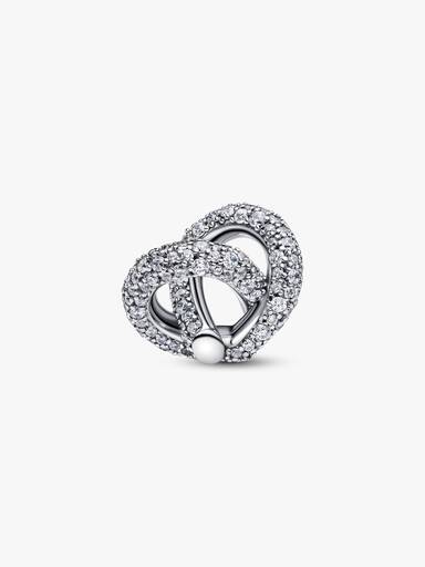Charm Coração Infinito em Pavé