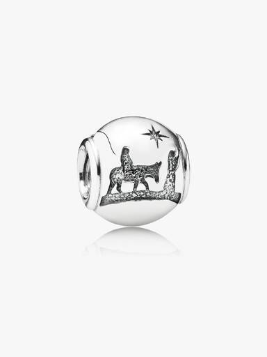 Nativity silver charm