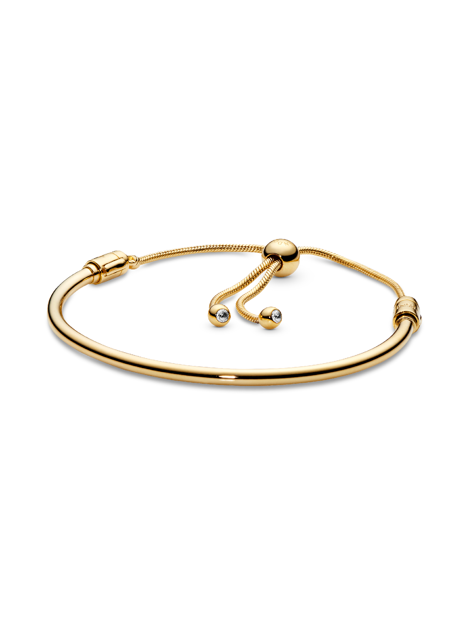 Pandora Shine bangle with clear cubic zirconia and sliding clasp