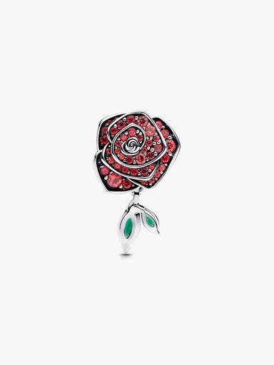 Charm Rosa Brilhante em Flor