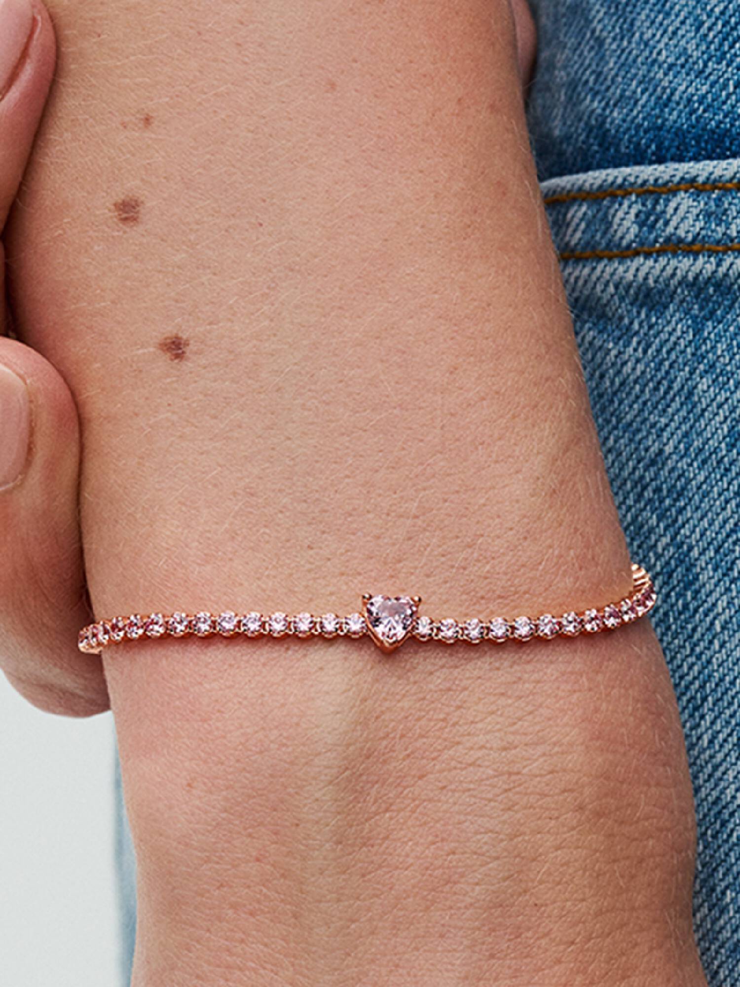 Pulseira Riviera de Coração brilhante