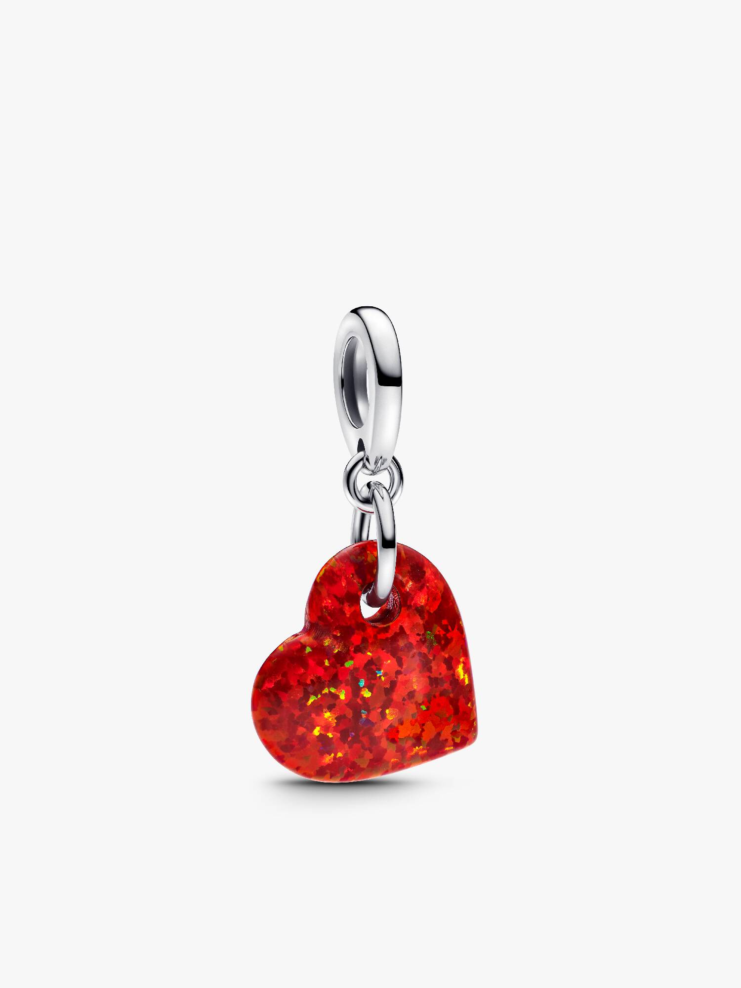 Charm Pendente de Coração Vermelho Fruta-Cor