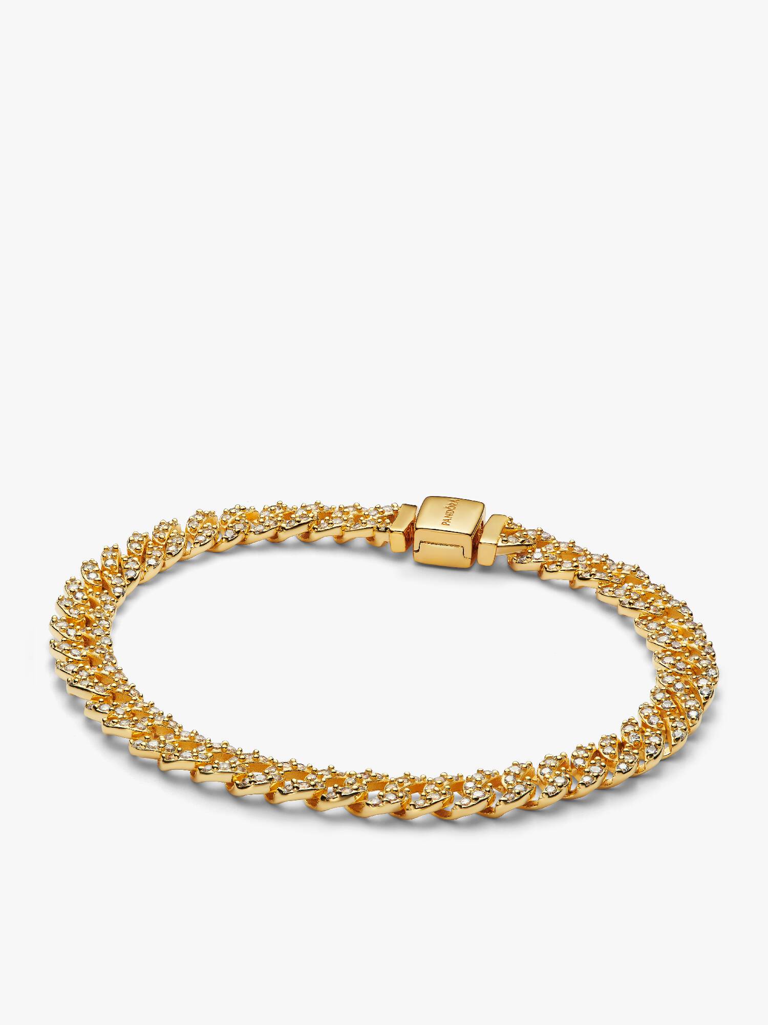 Pulseira Corrente Cubana em Pavé Pandora Timeless