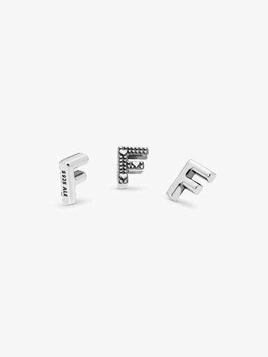 Letter F silver petite element