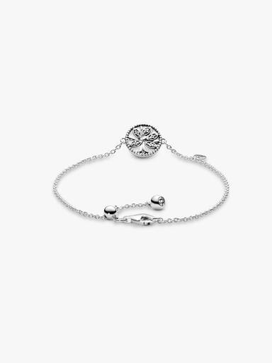 Pulseira Brilhante Árvore da Família com Fecho Deslizante