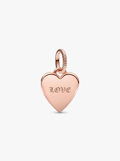 Charm Pendente de Coração Gravável