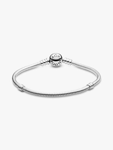 Pulseira Corrente Snake Pandora Moments com Fecho de Coração Cintilante