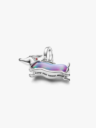 Charm Pendente de Dachshund de Natal