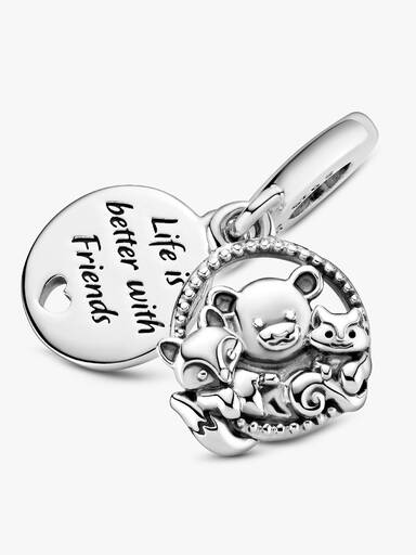 Forest friends sterling silver dangle