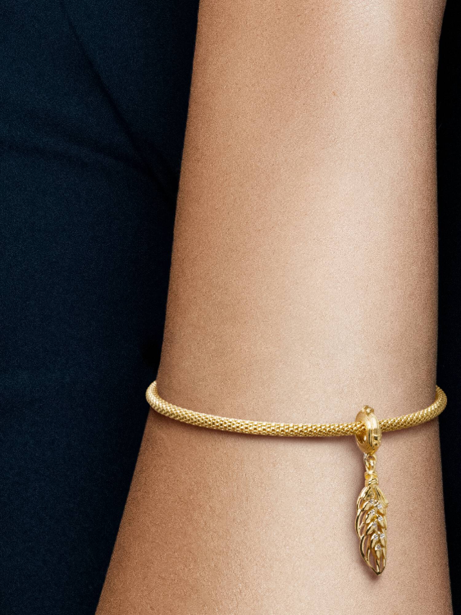 Wheat Grain Charm Pendente