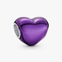 Charm Coração Metálico Roxo Charm Coração Metálico Roxo