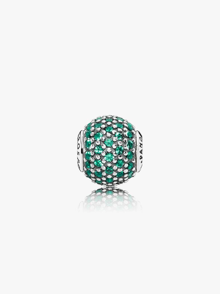 PROSPERITY ESSENCE COLLECTION charm in silver with green crystal
