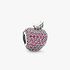 Apple pave silver charm with fancy red cubic zirconia and light green crystal Apple pave silver charm with fancy red cubic zirconia and light green crystal