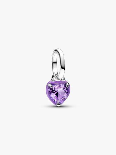Charm Mini Pingente Coração Chakra Roxo Pandora ME