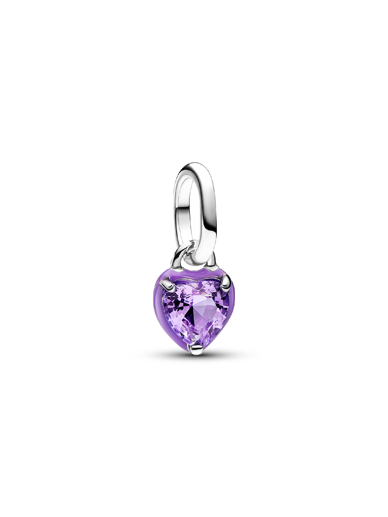 Charm Mini Pingente Coração Chakra Roxo Pandora ME