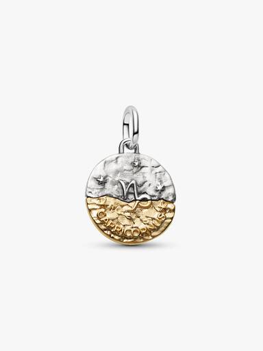 Charm Medalhão do Zodíaco do signo de Capricórnio
