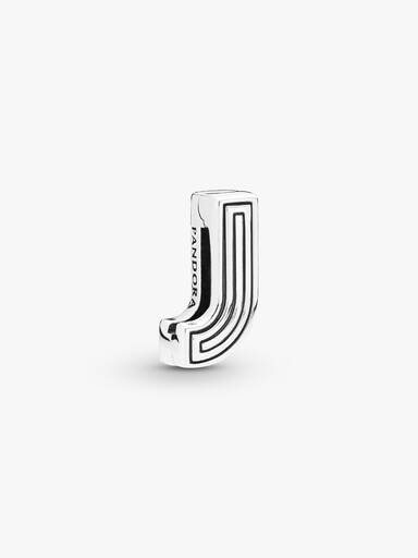 Pandora Reflexions letter J silver clip charm