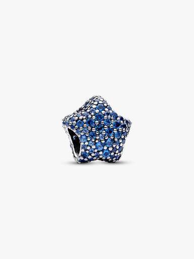 Charm Estrela Azul em Pavé