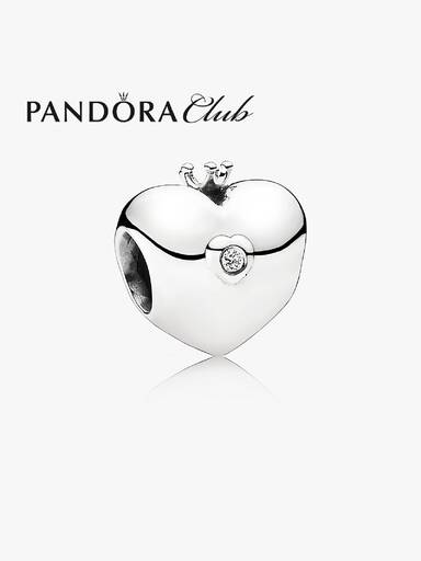 Pandora club 2015 silver charm with 0,01ct h/vs diamond