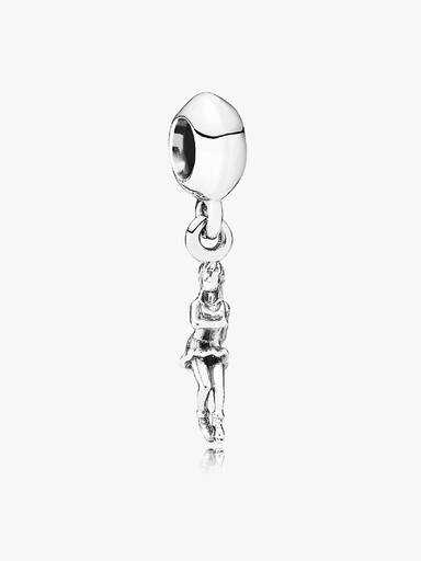 Ice skate silver dangle
