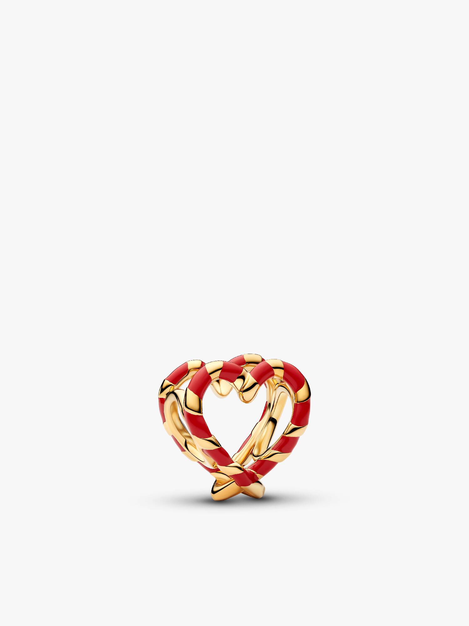 Charm de Coração Vazado de Bengala Doce