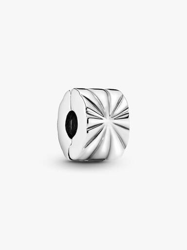 Abstract silver clip