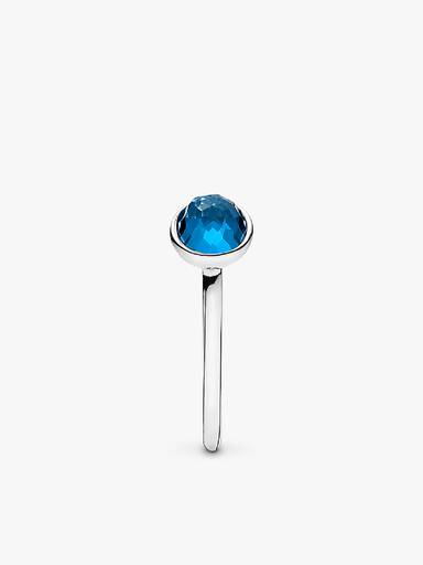 Anel December Droplet, London Azul Cristal