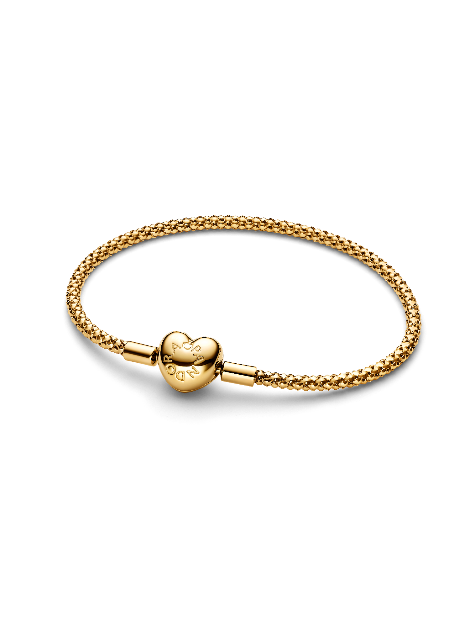 Bracelete Corrente Cravejada e Fecho de Coração