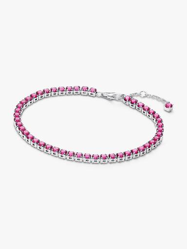 Pulseira Riviera Rosa Brilhante