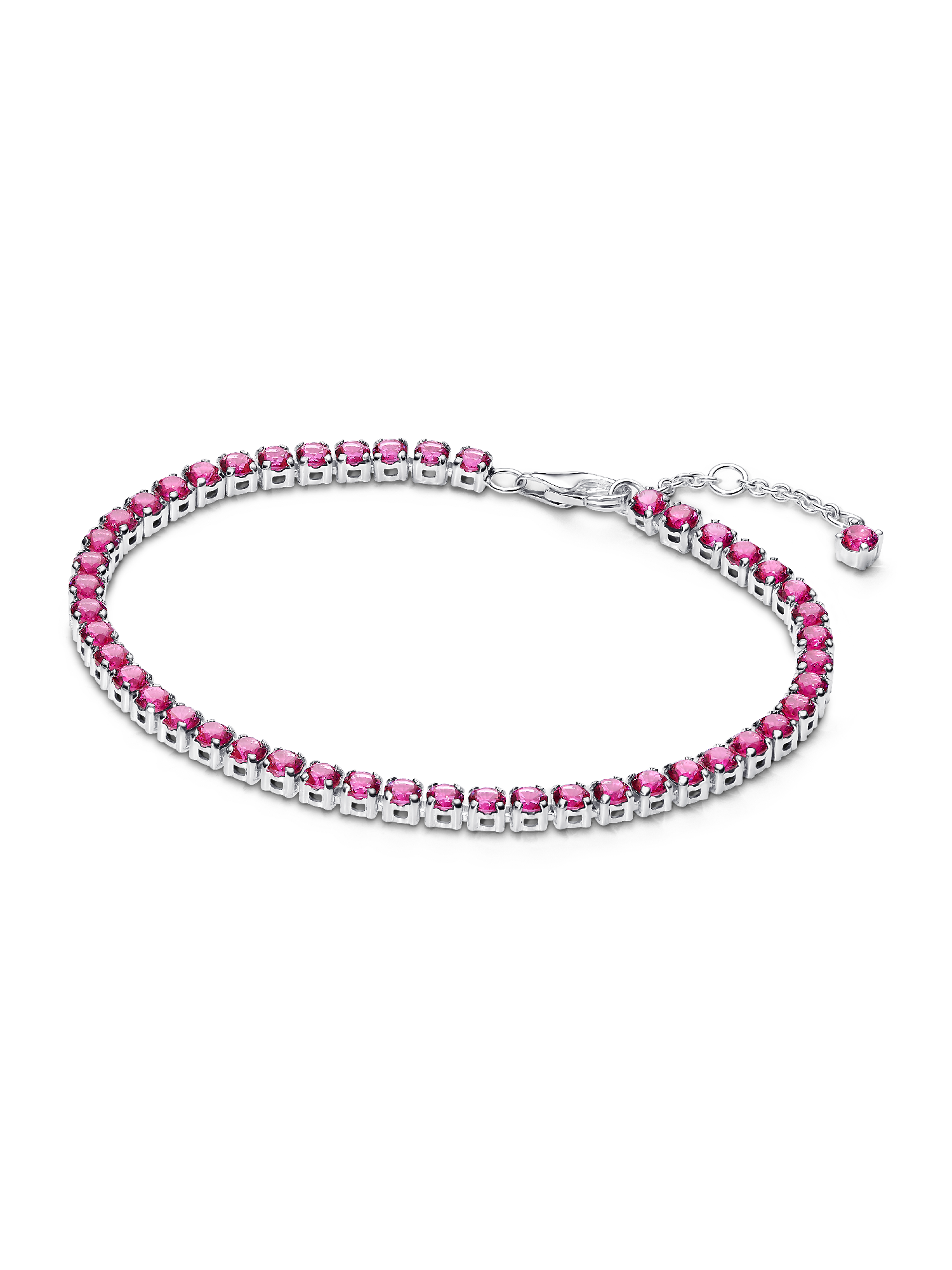 Pulseira Riviera Rosa Brilhante