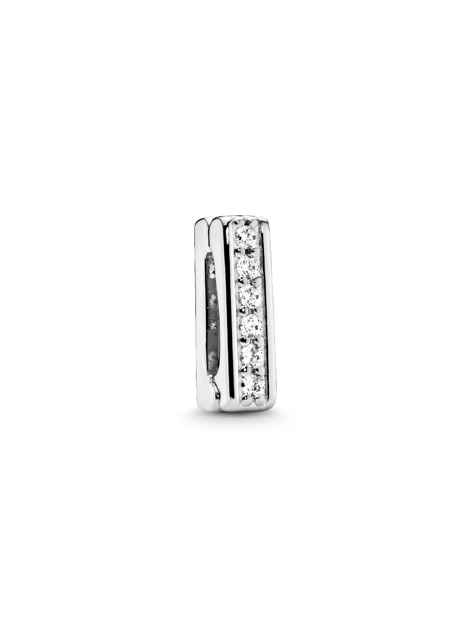PANDORA Reflexions silver clip charm with clear cubic zirconia