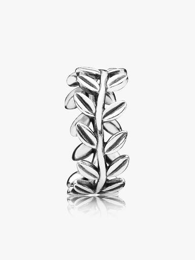 Leaves silver ring