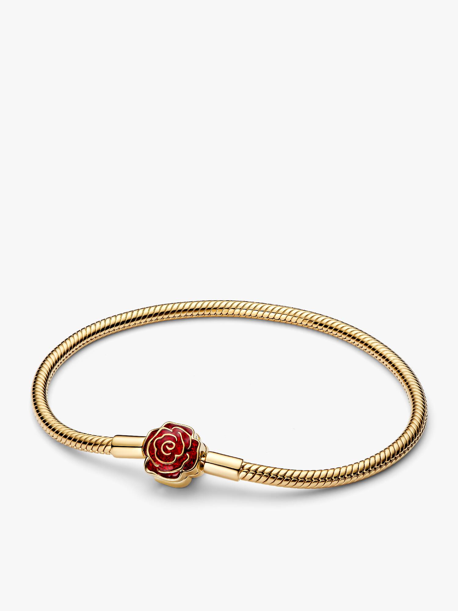 Pulseira Corrente snake rosa encantada da Disney A Bela e a Fera