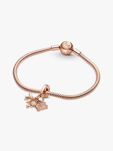 Charm pendente de avião, globo e mala