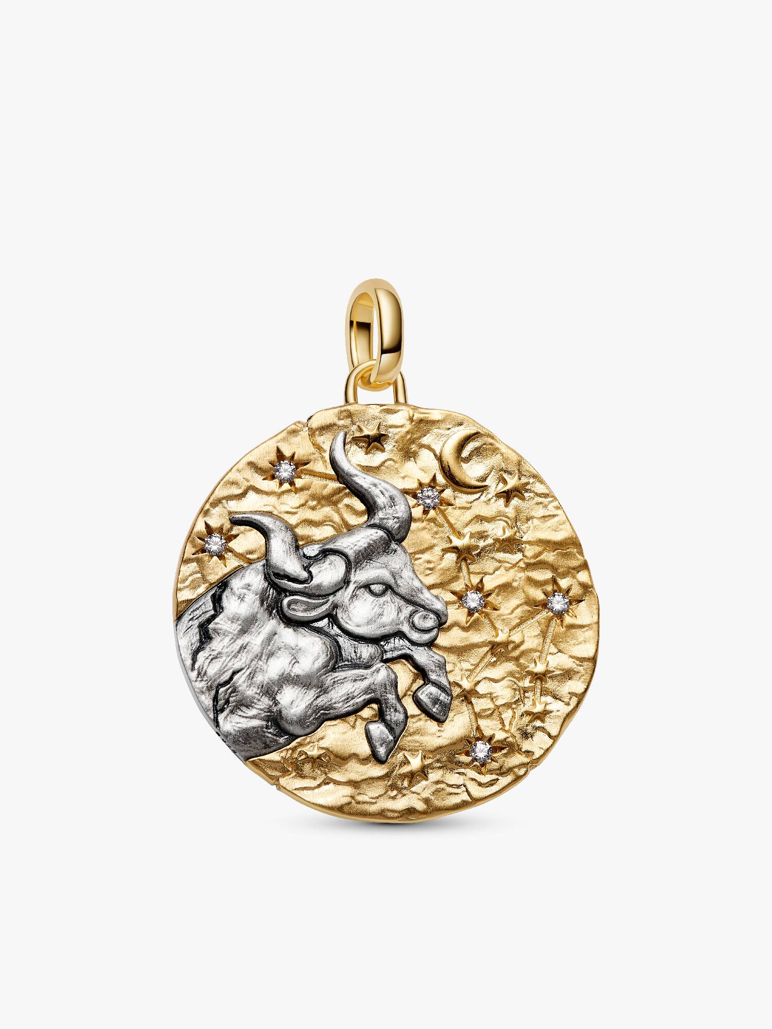Charm Medalhão Maxi do Zodíaco Signo de Touro