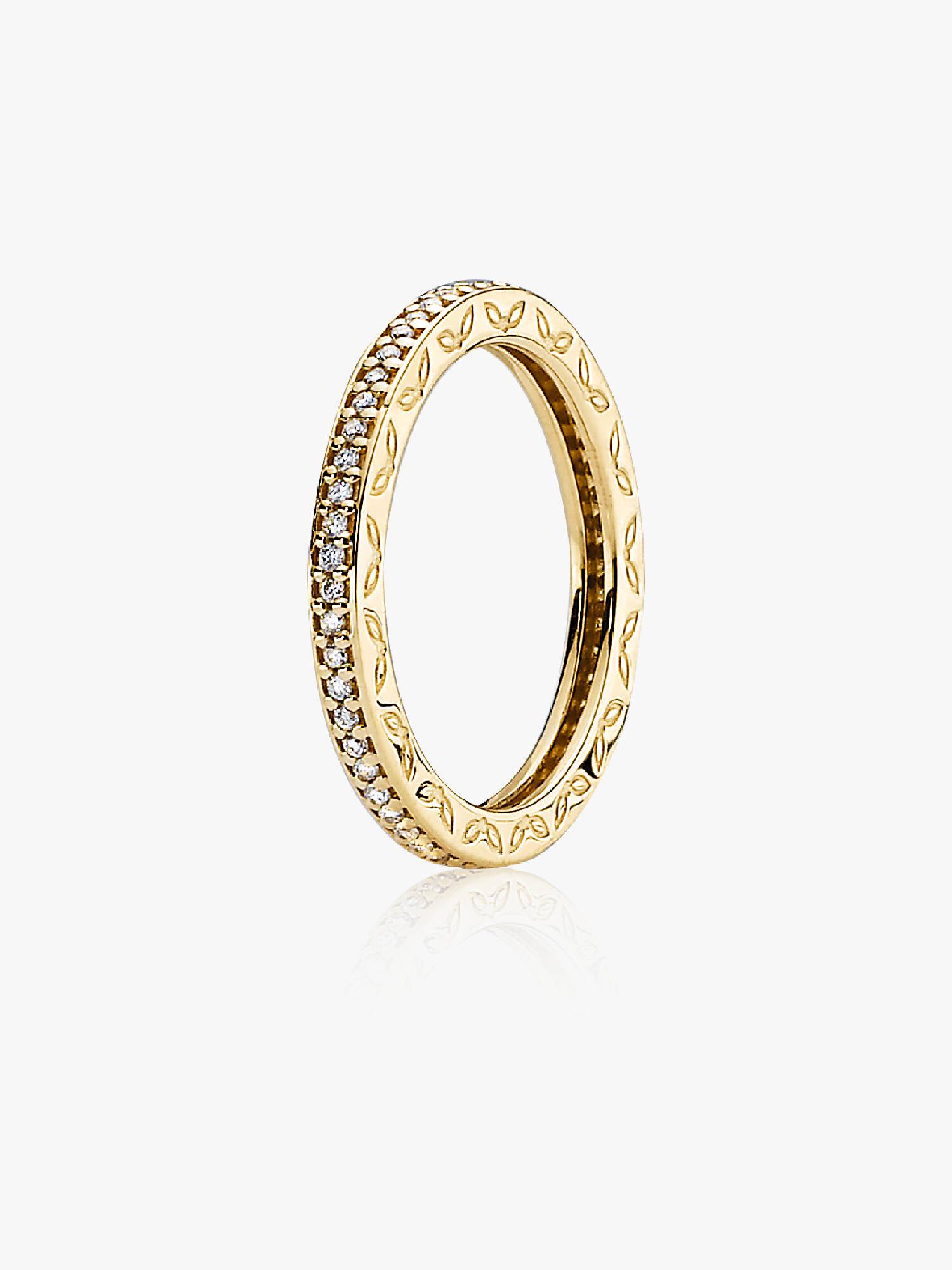 Gold ring, 0.24 ct TW h/vs diamonds
