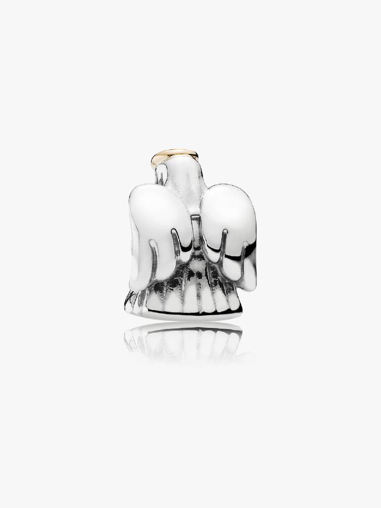 Angel silver charm with 14k