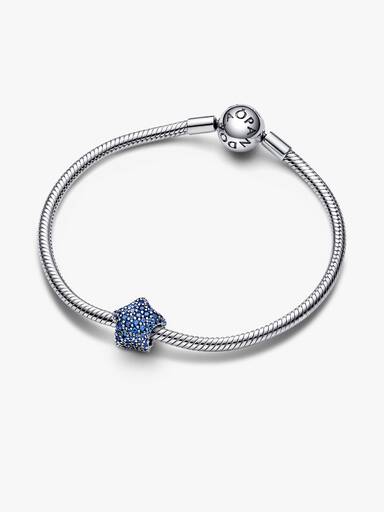 Charm Estrela Azul em Pavé