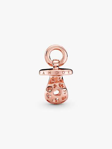 Vazado Corações e Pacifier Charm Pendente