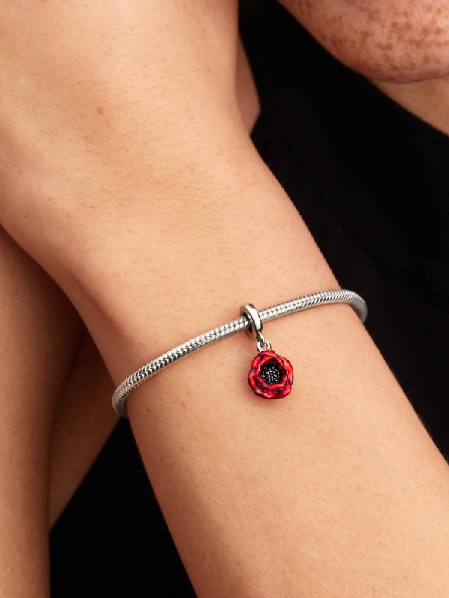 Charm Pendente Papoula Vermelha