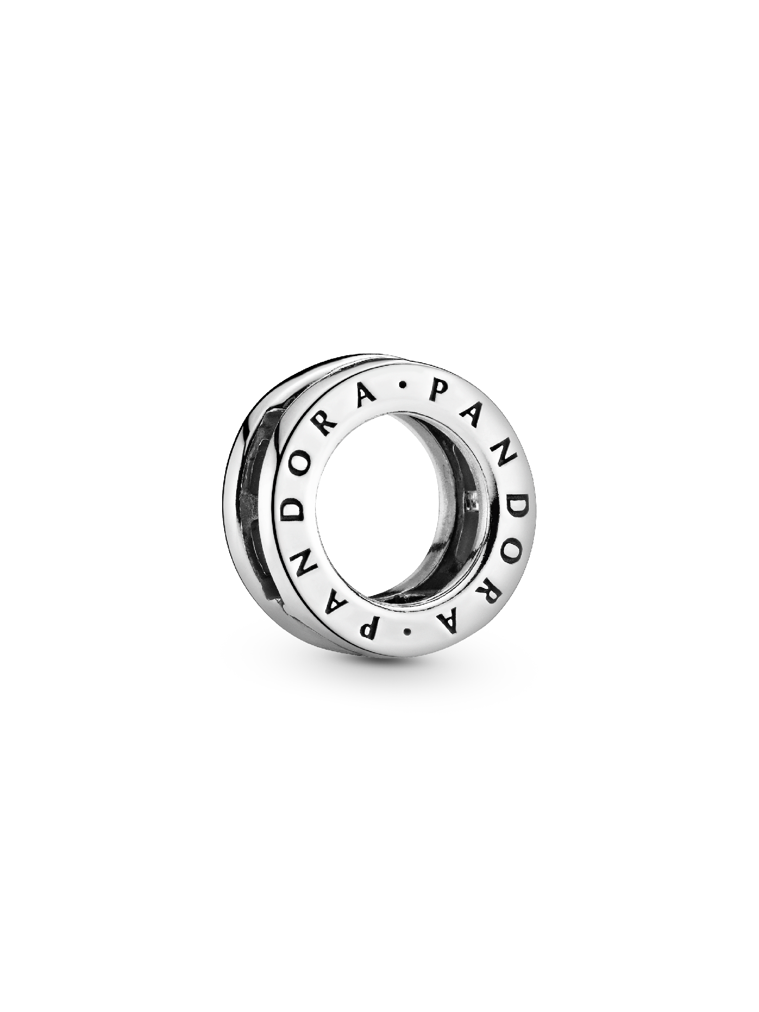 PANDORA Reflexions logo silver clip charm