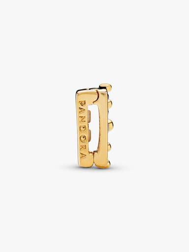 PANDORA Reflexions crown clip charm in PANDORA Shine with clear cubic zirconia
