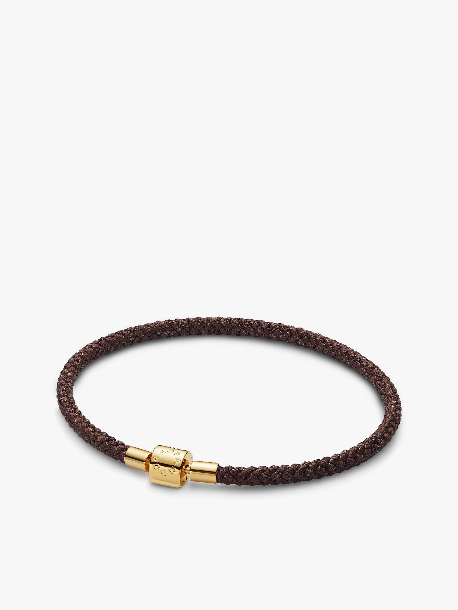 Pulseira de Cordão Marrom Cintilante