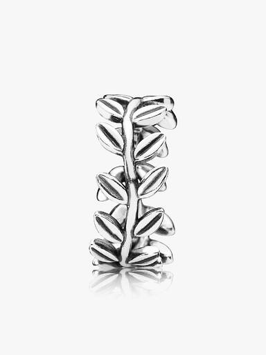Leaves silver ring