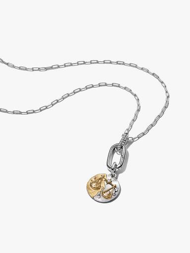 Conjunto de Colar Medalhão Libra