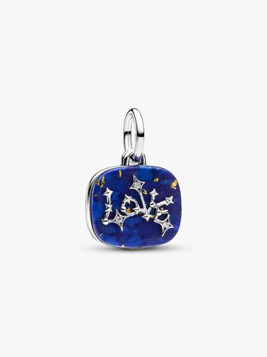Charm Pendente Duplo com a Constelação do Amor em Azul Celestial