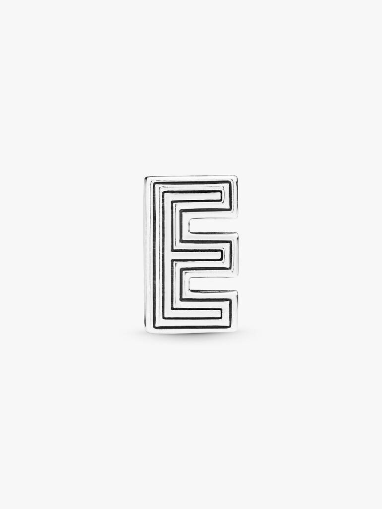 Pandora Reflexions letter E silver clip charm