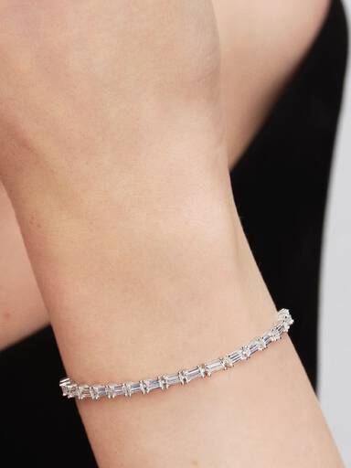 Pulseira de Riviera Baguette Brilhante